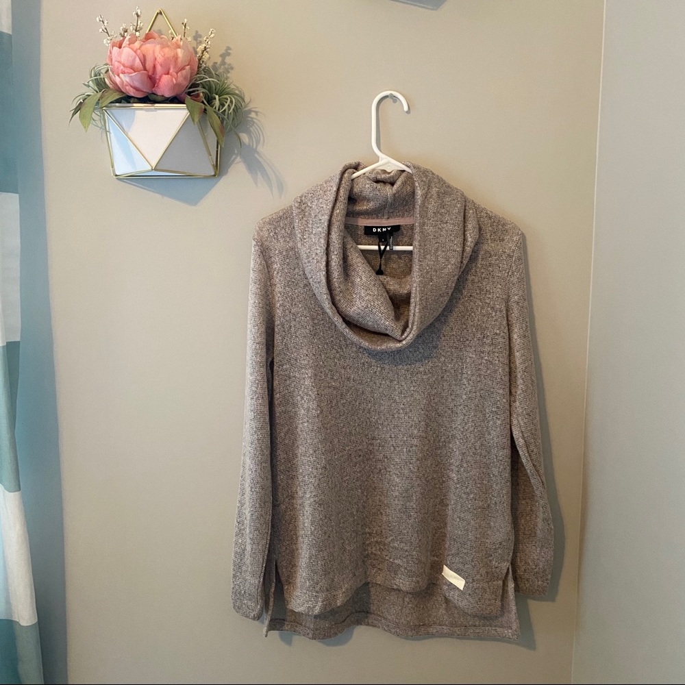 DKNY Crowl Neck Tunic Sweater